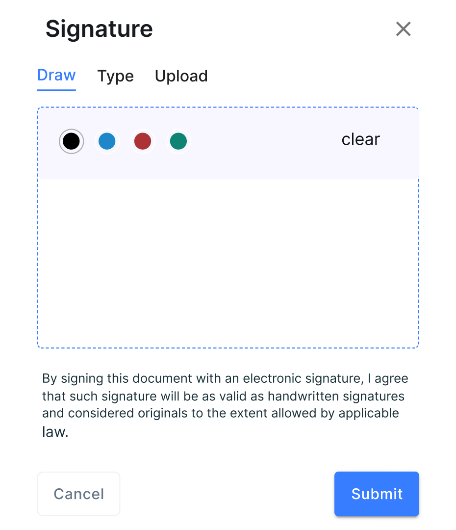 Document Signature Interface